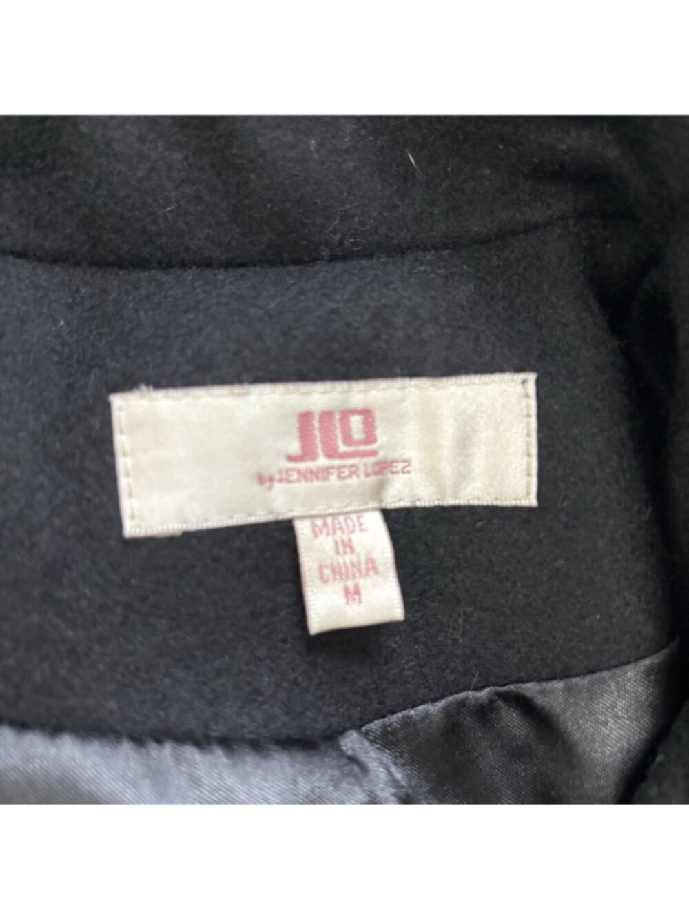 Vintage Y2K JLO Jennifer Lopez Double Breasted Military Wool Duster Trench Coat - Picture 7 of 11